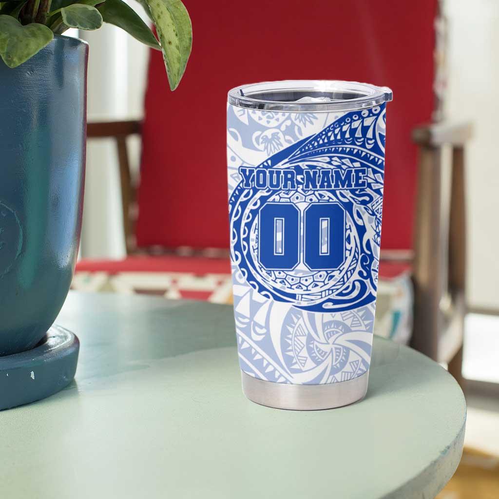 Personalized North Melbourne Kangaroos Polynesian Tumbler Cup Tribal Chest and Sleeve Tattoo Heritage Warrior