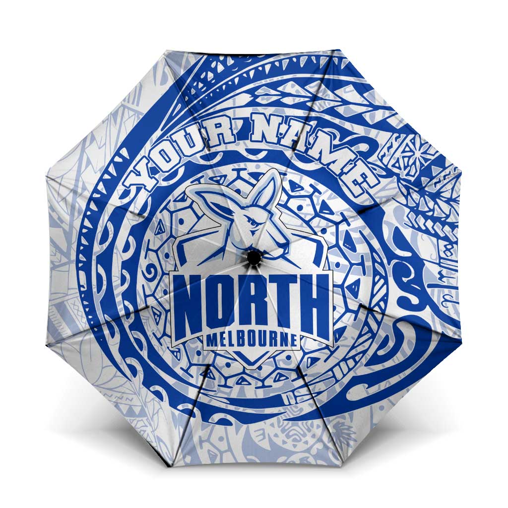 Personalized North Melbourne Kangaroos Polynesian Umbrella Tribal Chest and Sleeve Tattoo Heritage Warrior