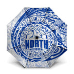 Personalized North Melbourne Kangaroos Polynesian Umbrella Tribal Chest and Sleeve Tattoo Heritage Warrior