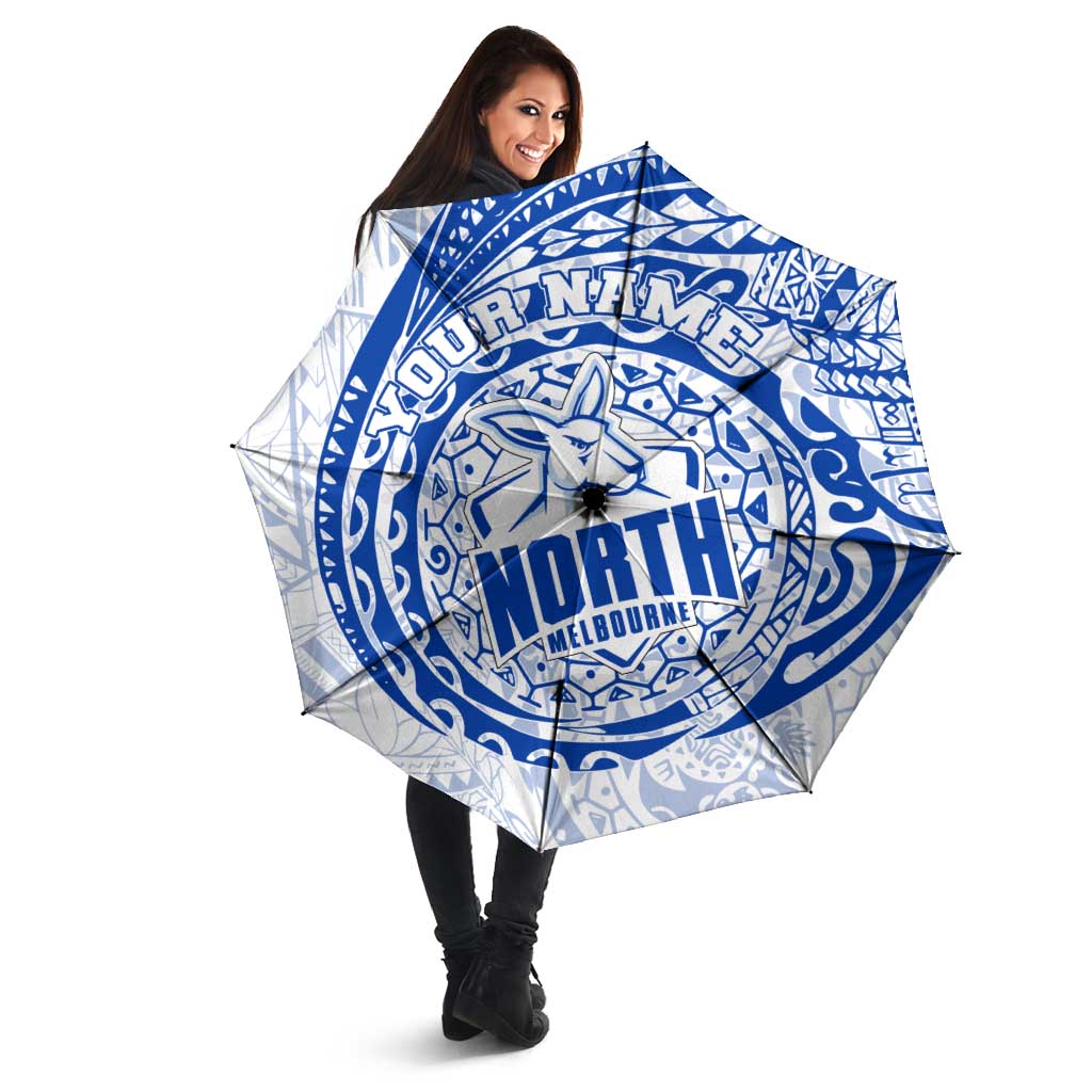 Personalized North Melbourne Kangaroos Polynesian Umbrella Tribal Chest and Sleeve Tattoo Heritage Warrior