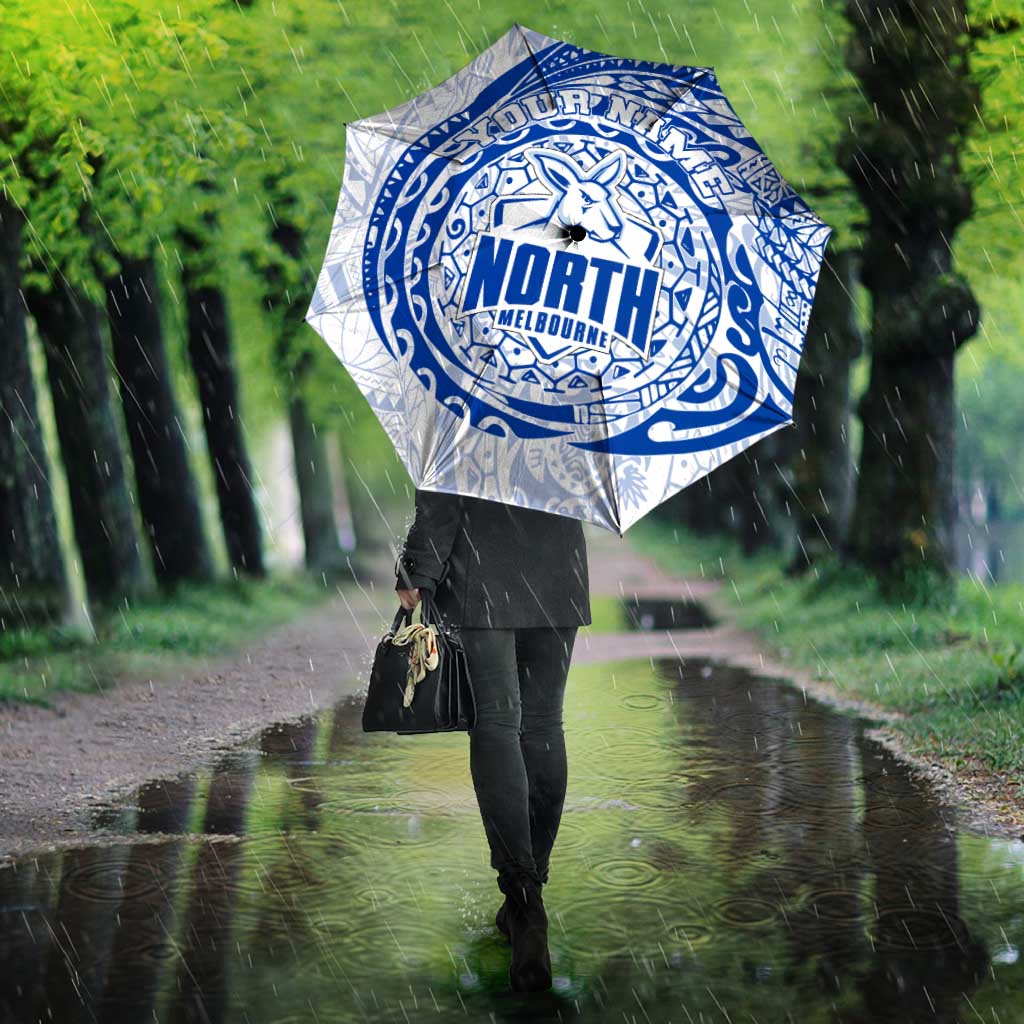 Personalized North Melbourne Kangaroos Polynesian Umbrella Tribal Chest and Sleeve Tattoo Heritage Warrior