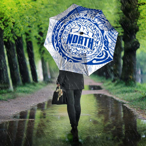 Personalized North Melbourne Kangaroos Polynesian Umbrella Tribal Chest and Sleeve Tattoo Heritage Warrior