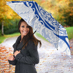 Personalized North Melbourne Kangaroos Polynesian Umbrella Tribal Chest and Sleeve Tattoo Heritage Warrior