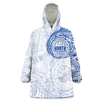 Personalized North Melbourne Kangaroos Polynesian Wearable Blanket Hoodie Tribal Chest and Sleeve Tattoo Heritage Warrior