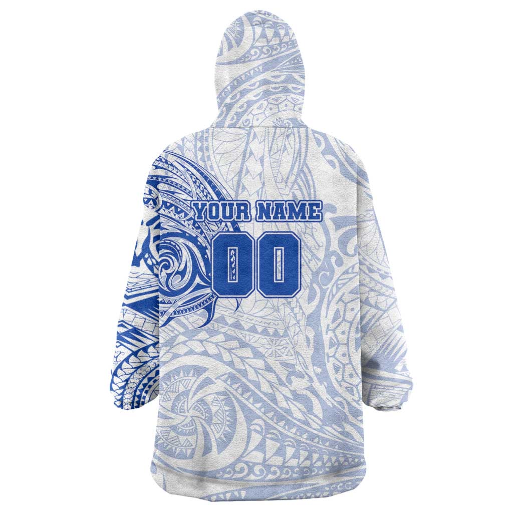 Personalized North Melbourne Kangaroos Polynesian Wearable Blanket Hoodie Tribal Chest and Sleeve Tattoo Heritage Warrior