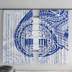 Personalized North Melbourne Kangaroos Polynesian Window Curtain Tribal Chest and Sleeve Tattoo Heritage Warrior