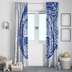 Personalized North Melbourne Kangaroos Polynesian Window Curtain Tribal Chest and Sleeve Tattoo Heritage Warrior