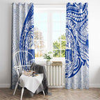 Personalized North Melbourne Kangaroos Polynesian Window Curtain Tribal Chest and Sleeve Tattoo Heritage Warrior