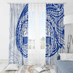 Personalized North Melbourne Kangaroos Polynesian Window Curtain Tribal Chest and Sleeve Tattoo Heritage Warrior