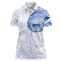 Personalized North Melbourne Kangaroos Polynesian Women Polo Shirt Tribal Chest and Sleeve Tattoo Heritage Warrior