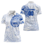 Personalized North Melbourne Kangaroos Polynesian Women Polo Shirt Tribal Chest and Sleeve Tattoo Heritage Warrior