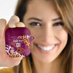 Personalized Brisbane Broncos Rugby AirPods Case Urban Street Graffiti Style - Distressed Splatter Elements