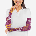Personalized Brisbane Broncos Rugby Arm Sleeves Urban Street Graffiti Style - Distressed Splatter Elements