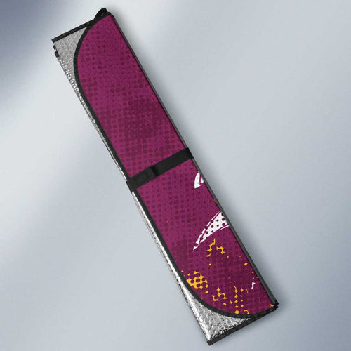 Personalized Brisbane Broncos Rugby Auto Sun Shade Urban Street Graffiti Style - Distressed Splatter Elements