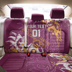 Personalized Brisbane Broncos Rugby Back Car Seat Cover Urban Street Graffiti Style - Distressed Splatter Elements