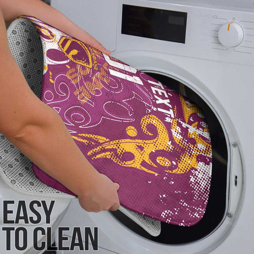 Personalized Brisbane Broncos Rugby Bathroom Set Urban Street Graffiti Style - Distressed Splatter Elements