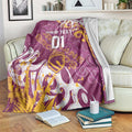 Personalized Brisbane Broncos Rugby Blanket Urban Street Graffiti Style - Distressed Splatter Elements