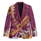 Personalized Brisbane Broncos Rugby Blazer Urban Street Graffiti Style - Distressed Splatter Elements