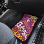 Personalized Brisbane Broncos Rugby Car Mats Urban Street Graffiti Style - Distressed Splatter Elements