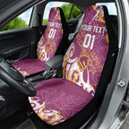 Personalized Brisbane Broncos Rugby Car Seat Cover Urban Street Graffiti Style - Distressed Splatter Elements