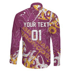 Personalized Brisbane Broncos Rugby Family Matching Puletasi and Hawaiian Shirt Urban Street Graffiti Style - Distressed Splatter Elements