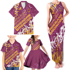 Personalized Brisbane Broncos Rugby Family Matching Tank Maxi Dress and Hawaiian Shirt Urban Street Graffiti Style - Distressed Splatter Elements