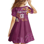 Personalized Brisbane Broncos Rugby Family Matching Tank Maxi Dress and Hawaiian Shirt Urban Street Graffiti Style - Distressed Splatter Elements