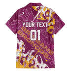 Personalized Brisbane Broncos Rugby Family Matching Tank Maxi Dress and Hawaiian Shirt Urban Street Graffiti Style - Distressed Splatter Elements