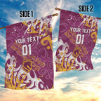 Personalized Brisbane Broncos Rugby Garden Flag Urban Street Graffiti Style - Distressed Splatter Elements