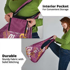 Personalized Brisbane Broncos Rugby Grocery Bag Urban Street Graffiti Style - Distressed Splatter Elements