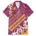 Personalized Brisbane Broncos Rugby Hawaiian Shirt Urban Street Graffiti Style - Distressed Splatter Elements