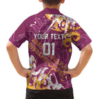 Personalized Brisbane Broncos Rugby Hawaiian Shirt Urban Street Graffiti Style - Distressed Splatter Elements