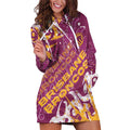 Personalized Brisbane Broncos Rugby Hoodie Dress Urban Street Graffiti Style - Distressed Splatter Elements
