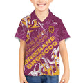 Personalized Brisbane Broncos Rugby Kid Hawaiian Shirt Urban Street Graffiti Style - Distressed Splatter Elements