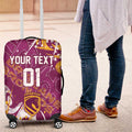 Personalized Brisbane Broncos Rugby Luggage Cover Urban Street Graffiti Style - Distressed Splatter Elements