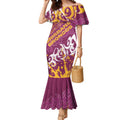 Personalized Brisbane Broncos Rugby Mermaid Dress Urban Street Graffiti Style - Distressed Splatter Elements