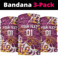 Personalized Brisbane Broncos Rugby Neck Gaiter Urban Street Graffiti Style - Distressed Splatter Elements