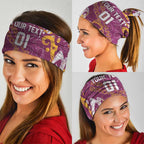 Personalized Brisbane Broncos Rugby Neck Gaiter Urban Street Graffiti Style - Distressed Splatter Elements