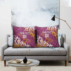Personalized Brisbane Broncos Rugby Pillow Cover Urban Street Graffiti Style - Distressed Splatter Elements