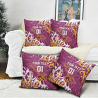 Personalized Brisbane Broncos Rugby Pillow Cover Urban Street Graffiti Style - Distressed Splatter Elements
