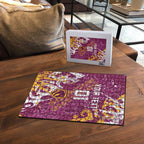 Personalized Brisbane Broncos Rugby Puzzle Urban Street Graffiti Style - Distressed Splatter Elements