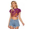 Personalized Brisbane Broncos Rugby Raglan Cropped T Shirt Urban Street Graffiti Style - Distressed Splatter Elements