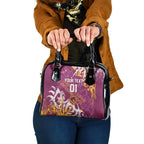 Personalized Brisbane Broncos Rugby Shoulder Handbag Urban Street Graffiti Style - Distressed Splatter Elements