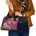 Personalized Brisbane Broncos Rugby Shoulder Handbag Urban Street Graffiti Style - Distressed Splatter Elements