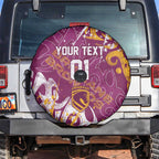 Personalized Brisbane Broncos Rugby Spare Tire Cover Urban Street Graffiti Style - Distressed Splatter Elements