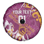 Personalized Brisbane Broncos Rugby Spare Tire Cover Urban Street Graffiti Style - Distressed Splatter Elements