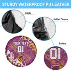 Personalized Brisbane Broncos Rugby Spare Tire Cover Urban Street Graffiti Style - Distressed Splatter Elements