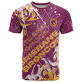 Personalized Brisbane Broncos Rugby T Shirt Urban Street Graffiti Style - Distressed Splatter Elements