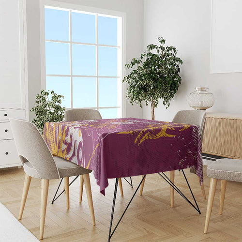 Personalized Brisbane Broncos Rugby Tablecloth Urban Street Graffiti Style - Distressed Splatter Elements