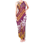 Personalized Brisbane Broncos Rugby Tank Maxi Dress Urban Street Graffiti Style - Distressed Splatter Elements